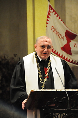 Olomoucký biskup MUDr. Mgr. Rudolf Göbel při pobožnosti